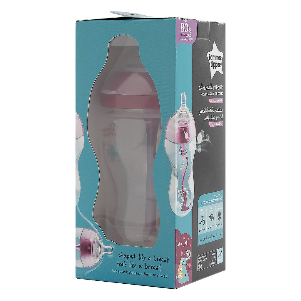 Tommee Tippee Advance Anti-Colic Bottle 3m+ 340ml-5795-Pink