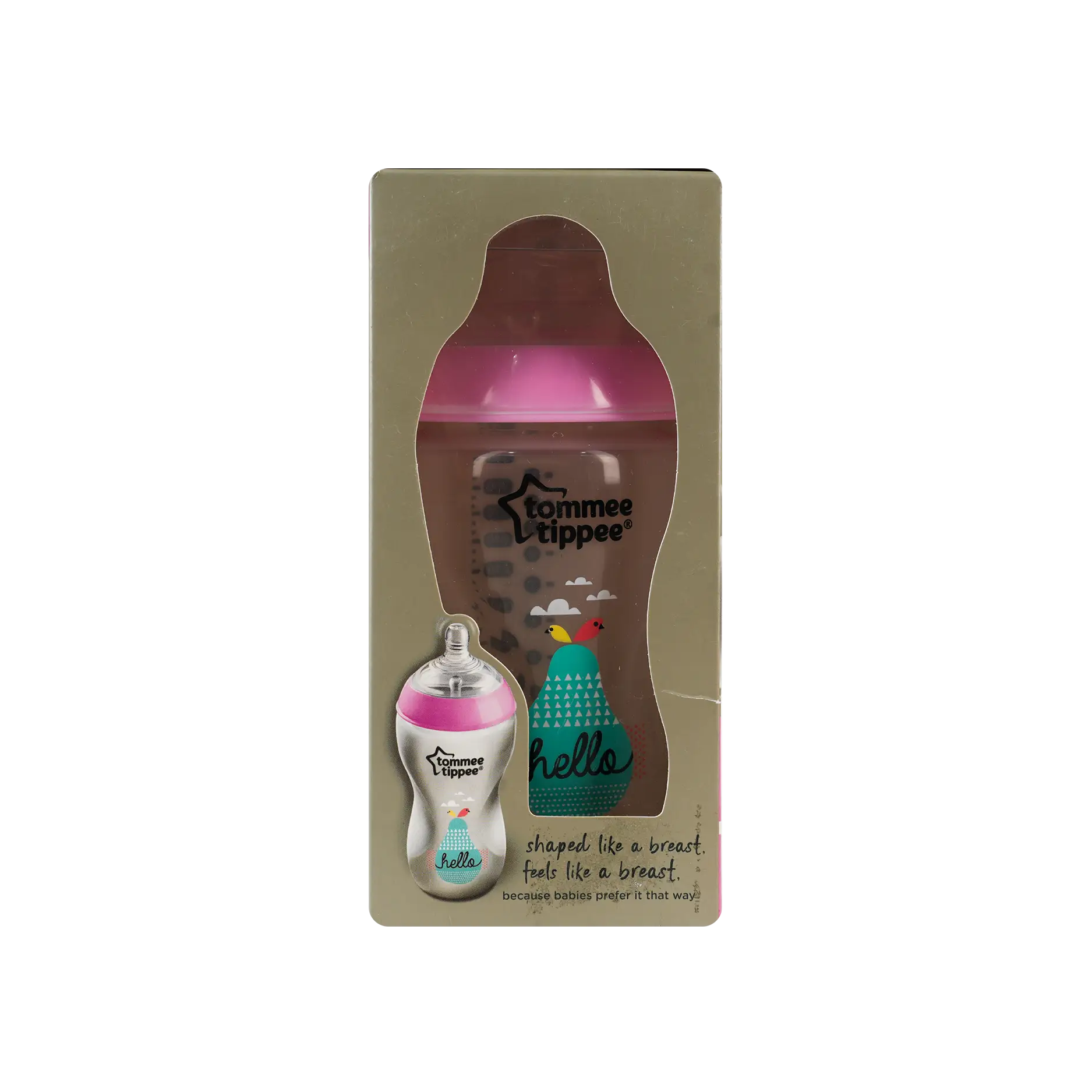 Tommee Tippee Closer To Nature Bottle 3m+ Pink 340ml-6983