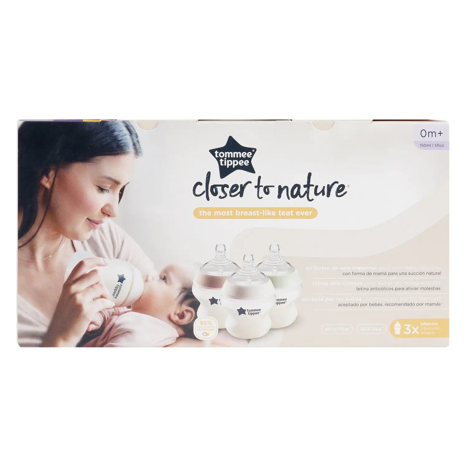 Tommee Tippee 3X Baby Bottles0m+ 3X150ml - 7188
