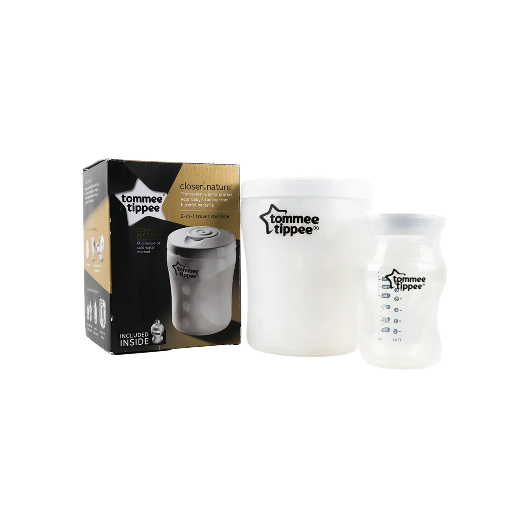 51750-Tommee Tippee 2in1 Travel Steriliser Bottle 0m+ 260ml -1000 +5