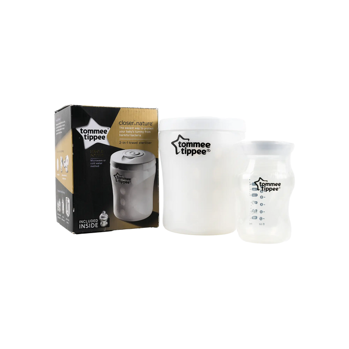 51750-Tommee Tippee 2in1 Travel Steriliser Bottle 0m+ 260ml -1000 +5