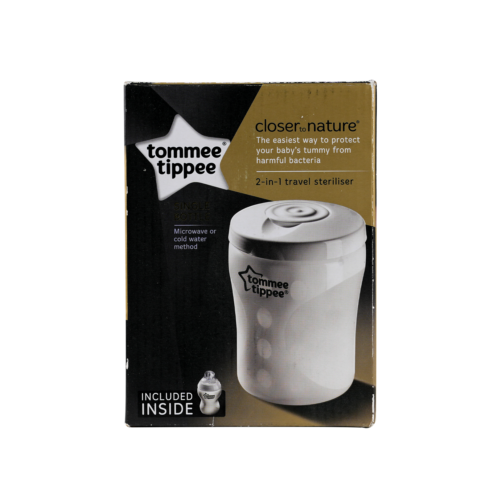 Tommee Tippee 2in1 Travel Steriliser Bottle 0m+ 260ml -1000