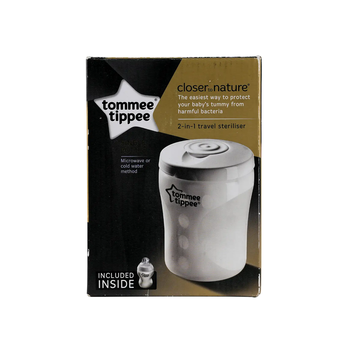 51750-Tommee Tippee 2in1 Travel Steriliser Bottle 0m+ 260ml -1000 +1