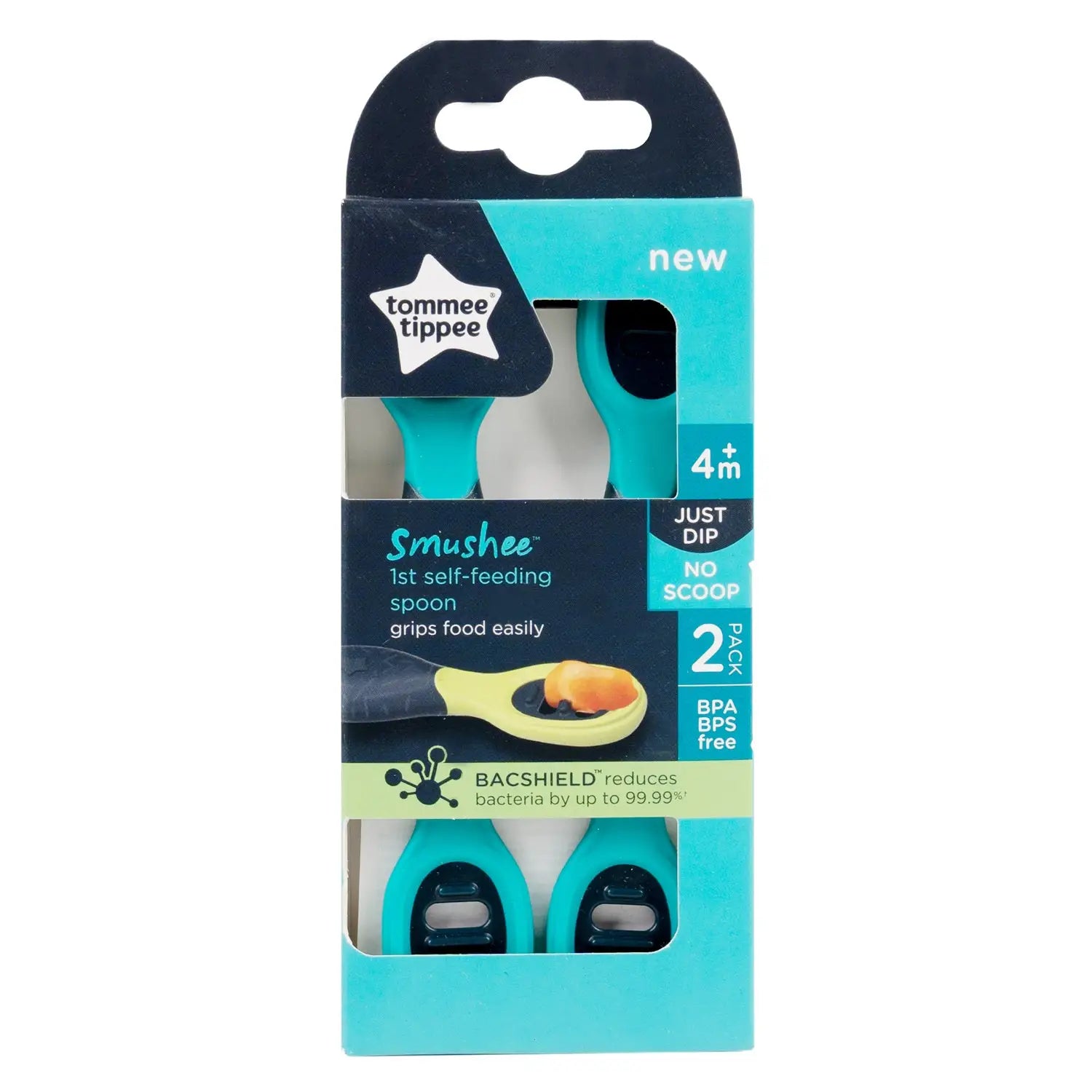 Tommee Tippee Smushee 1st Self-Feeding Spoon 4m+ 2pcs-447186