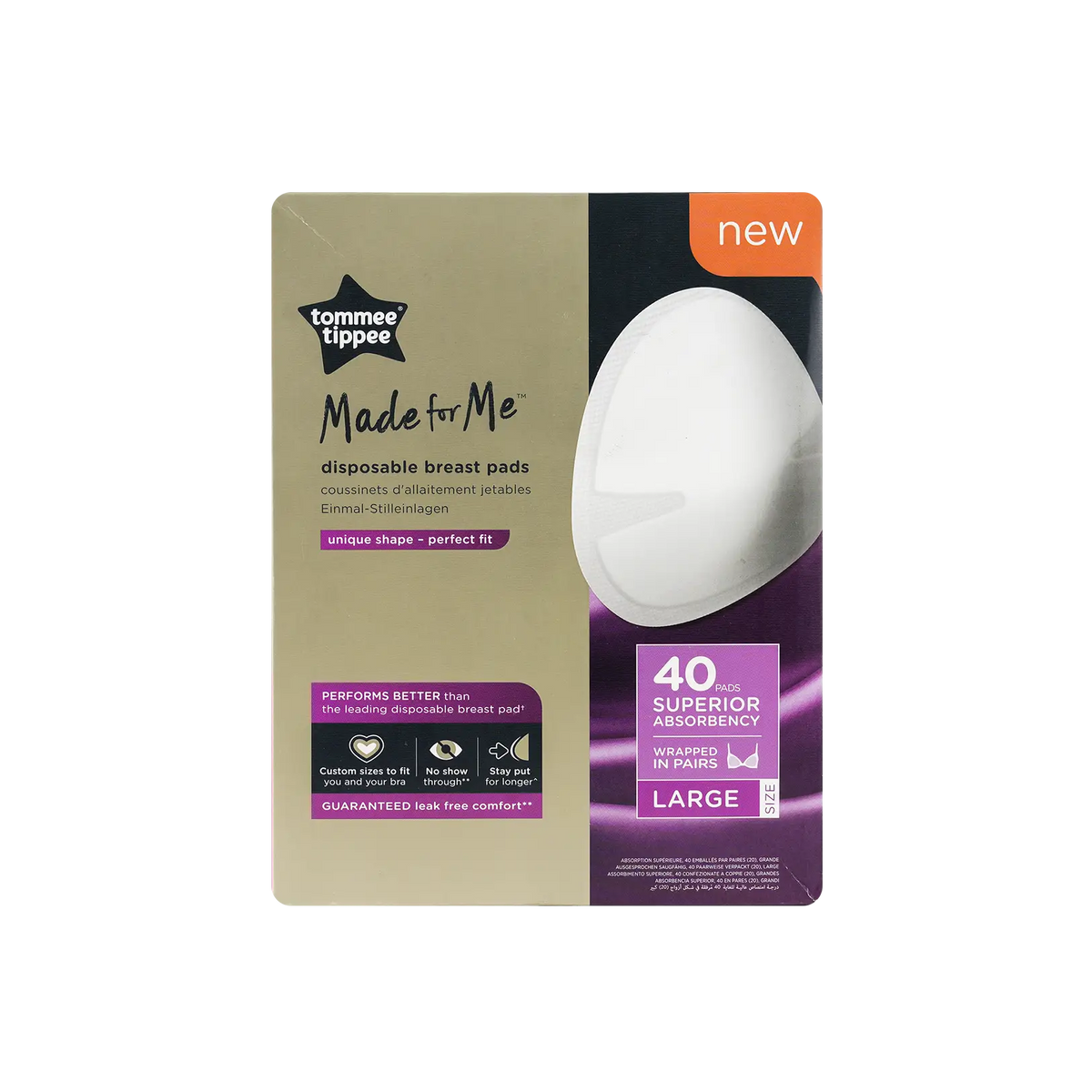 51755-Tommee Tippee Disposable Breast Pads 40 Pads Large-6357