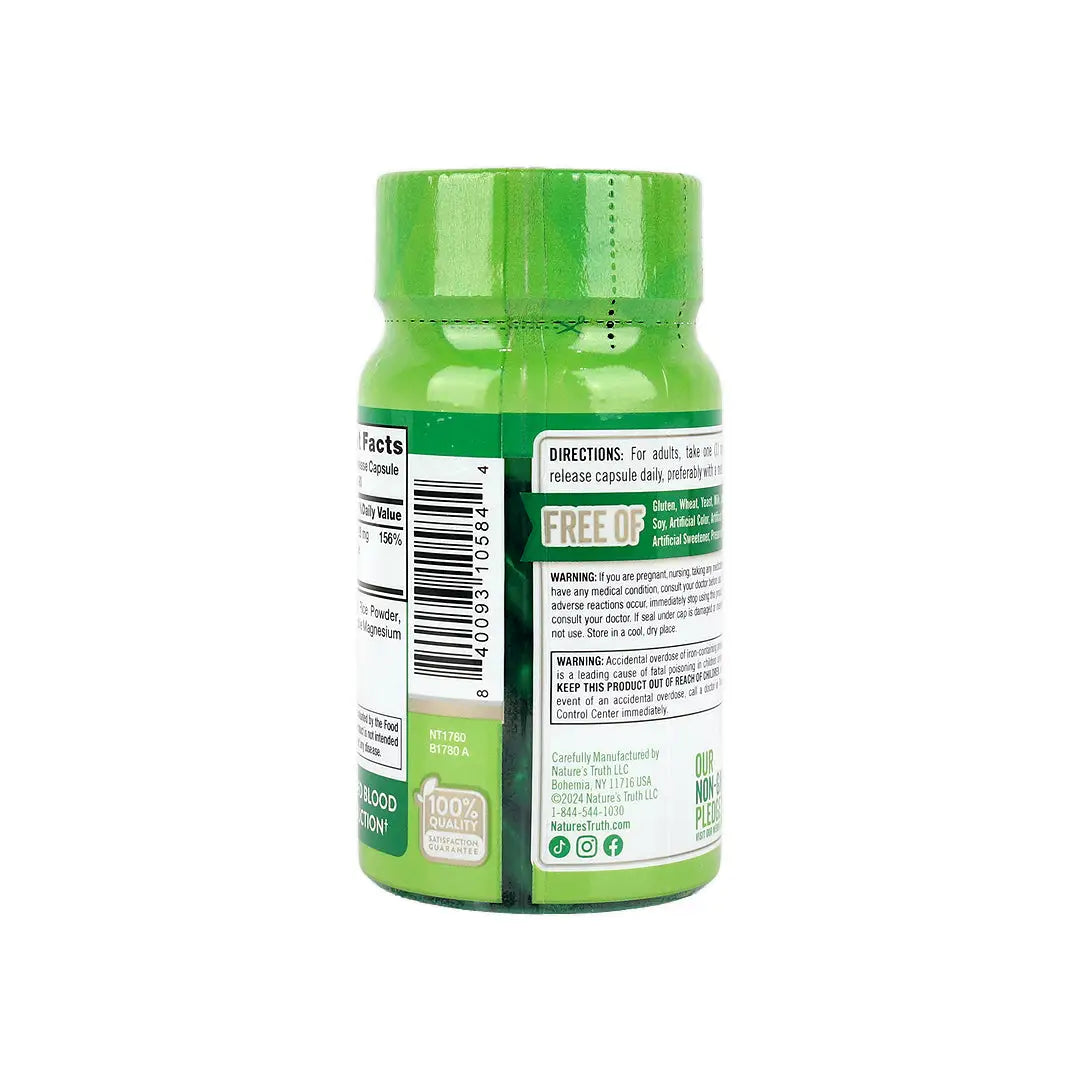 51758-Nature's Truth Easy Iron 28mg 90 Capsules +1