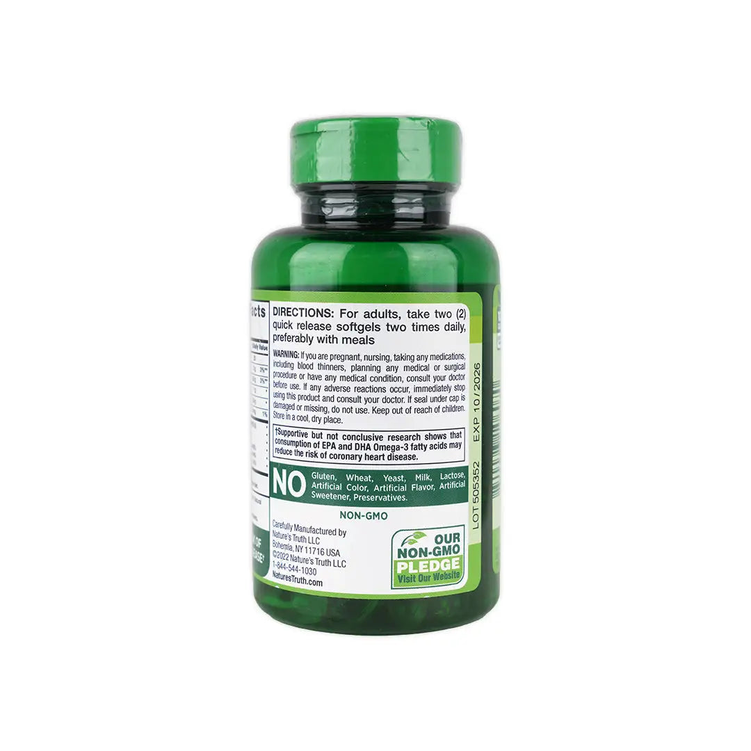 Nature's Truth Fish Oil 2000mg 60Softgels - Lemon Flavor