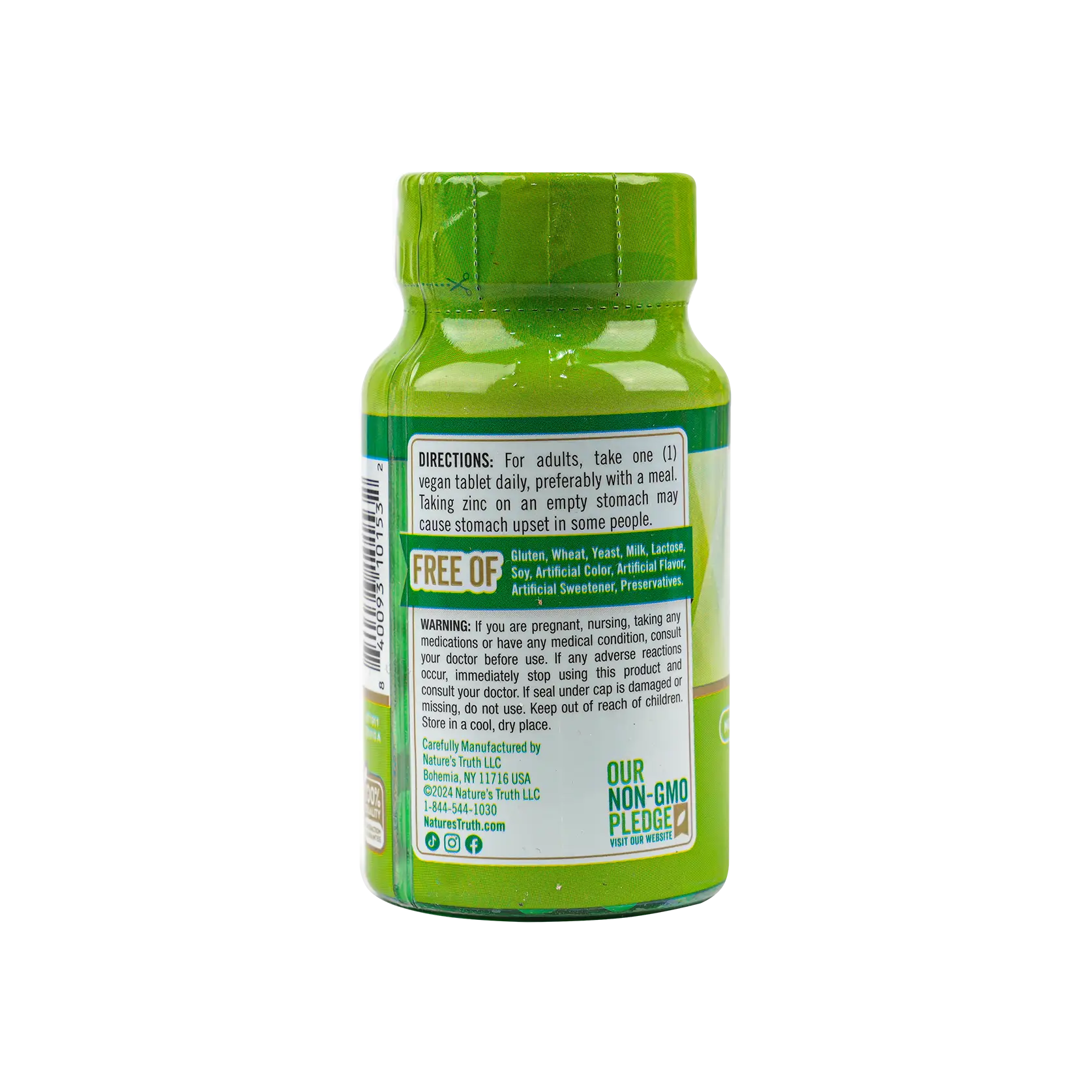 Nature's Truth Zinc 50mg 100 Tablets -Chelated