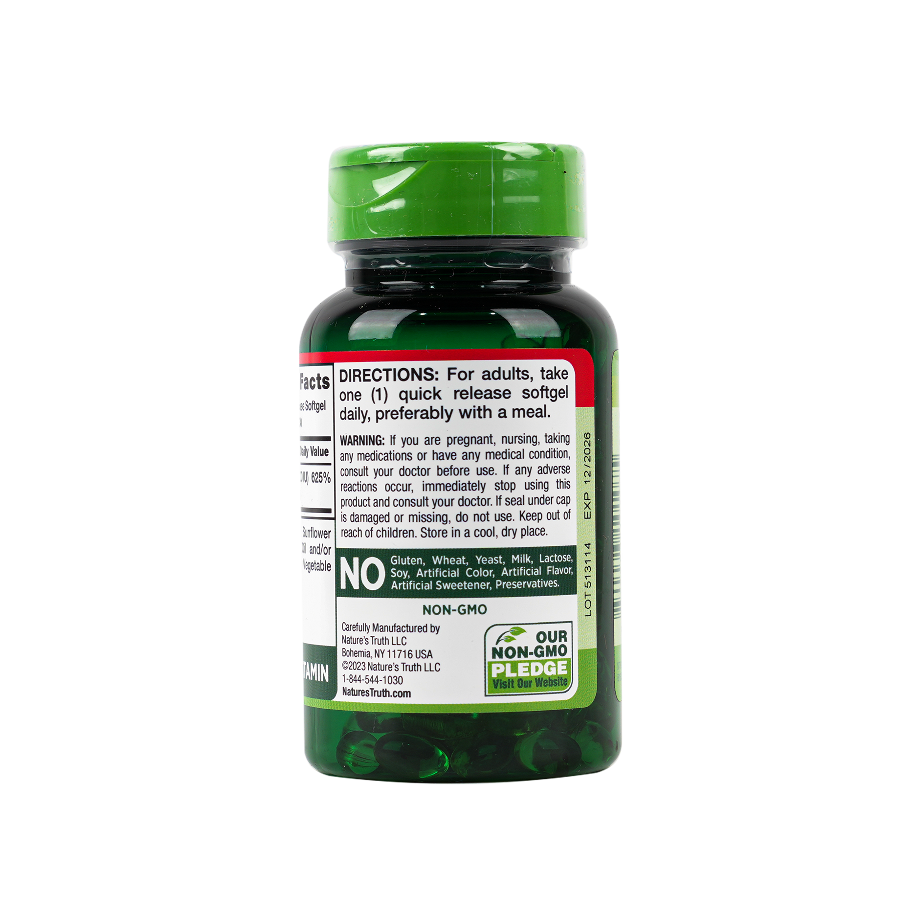 Nature's Truth Vitamin D3 5000iu 130 Softgels - High Potency