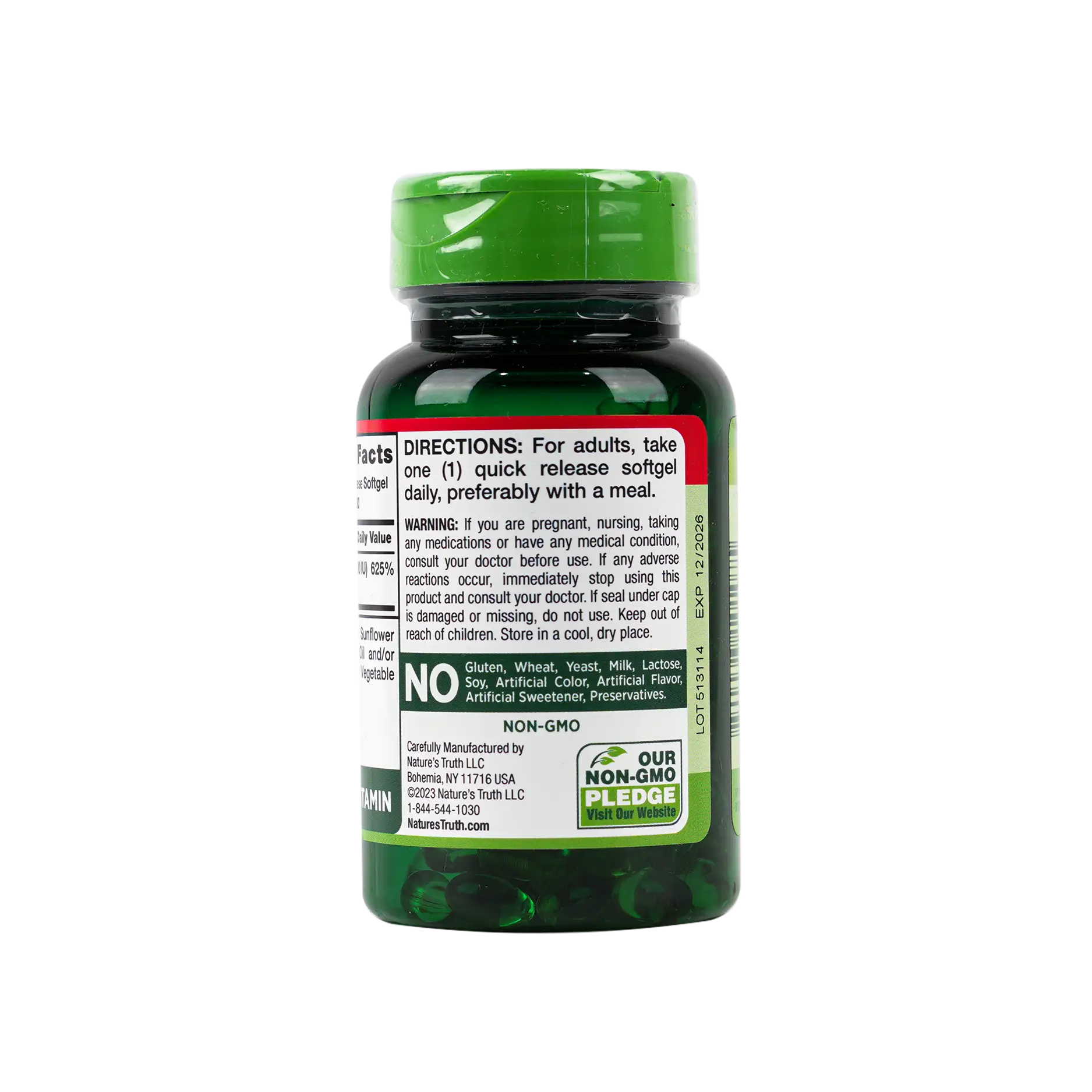 Nature's Truth Vitamin D3 5000iu 130 Softgels - High Potency
