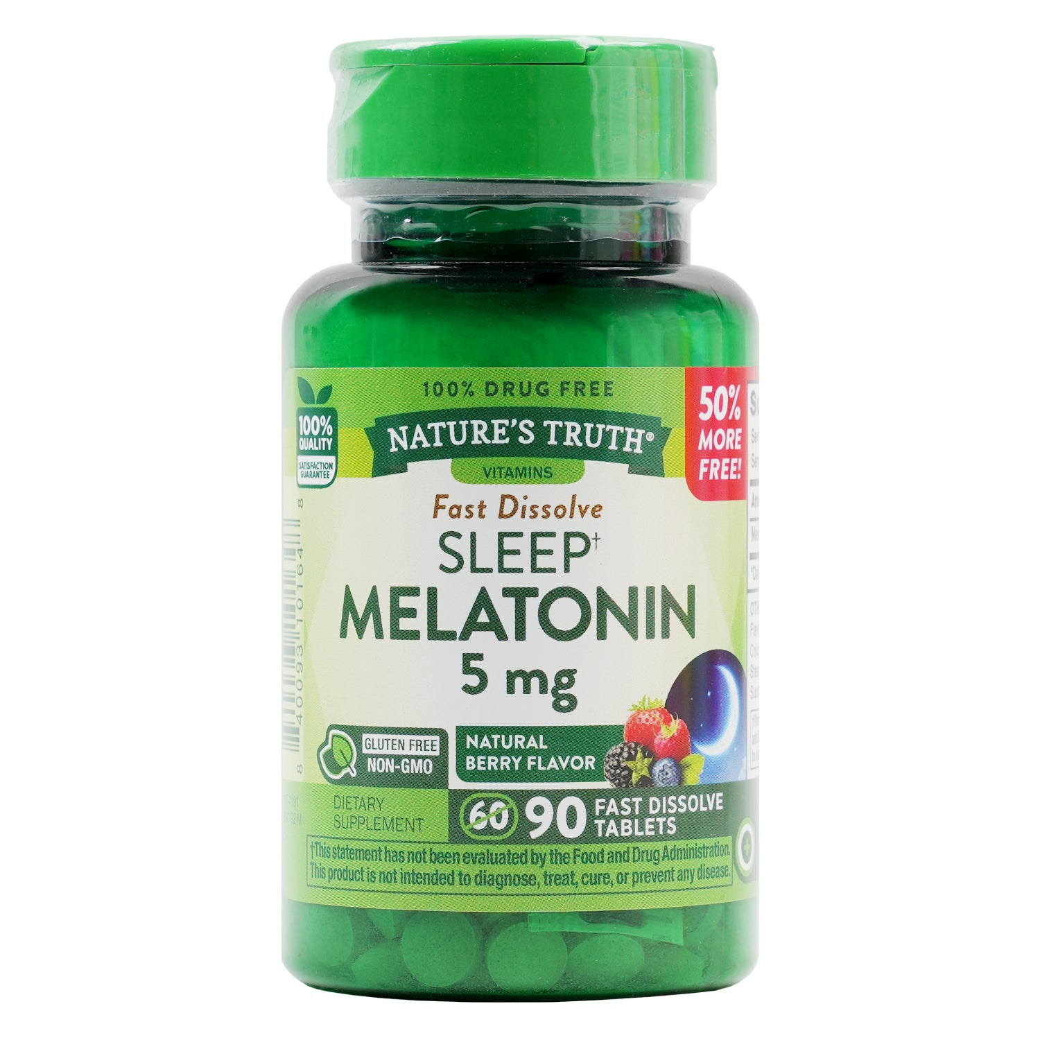 Nature's Truth Sleep Melatonin 5Mg 90 Tablets - Berry Flavor