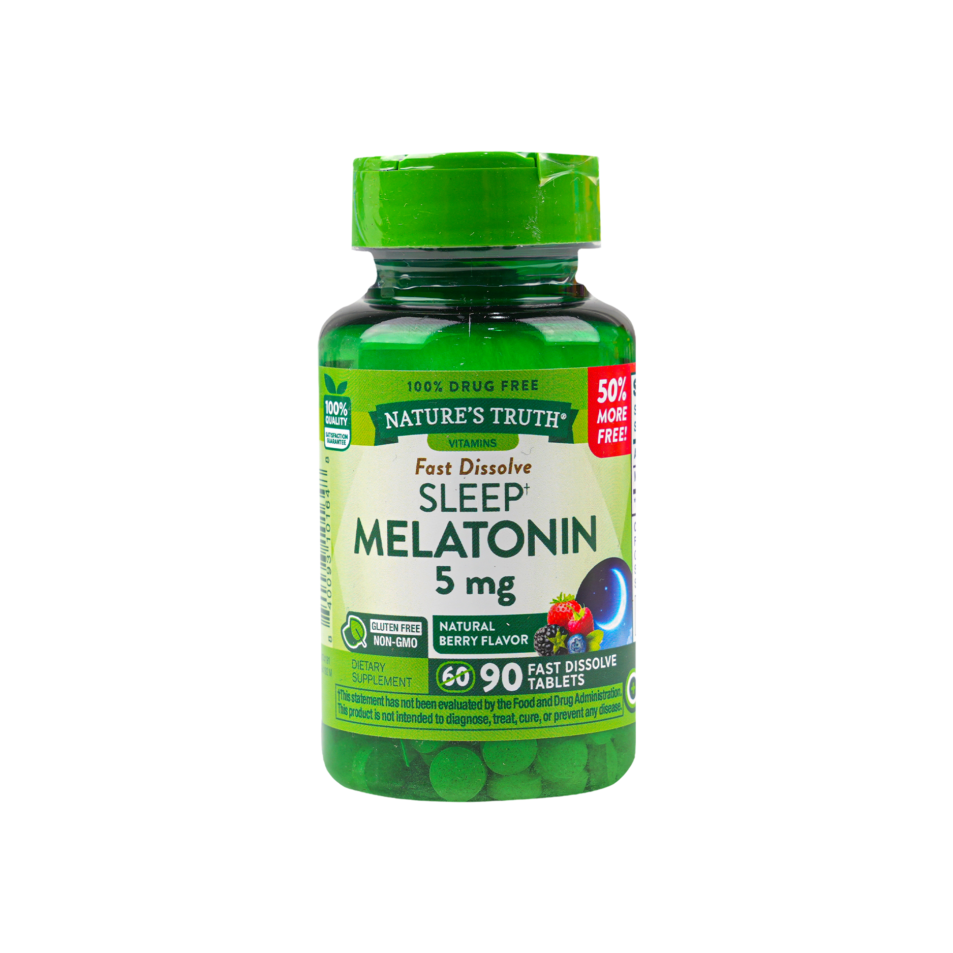 Nature's Truth Sleep Melatonin 5Mg 90 Tablets - Berry Flavor