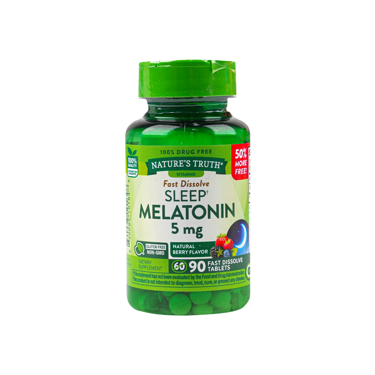 51770-Nature's Truth Sleep Melatonin 5Mg 90 Tablets - Berry Flavor +1