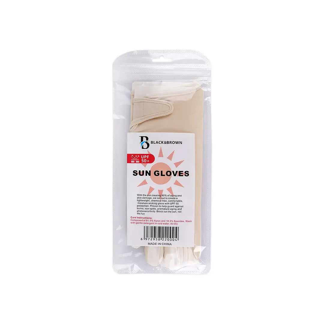 Black&Brown Sun Gloves UPF 50+ - Beige