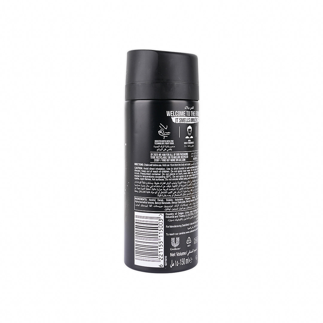 Axe Deodorant Body Spray 48hrs 150ml-Black