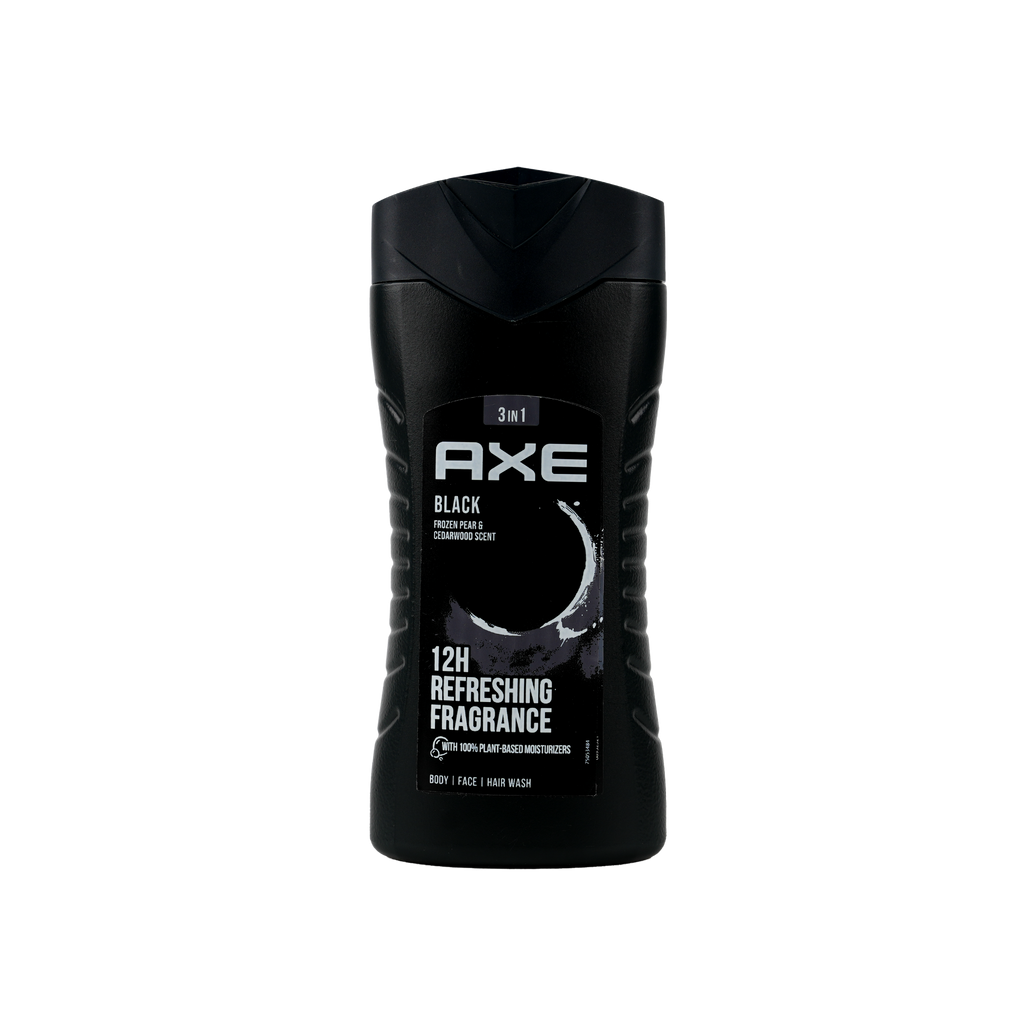 Axe 3in1 Body, Face & Hair Wash 250ml - Black