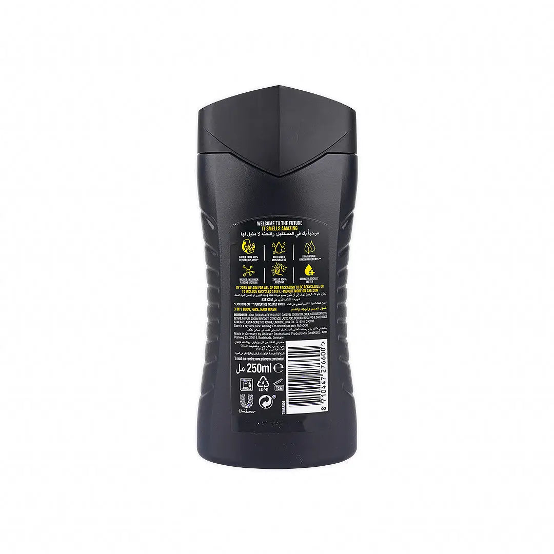 Axe 3in1 Body, Face & Hair Wash 250ml - Black