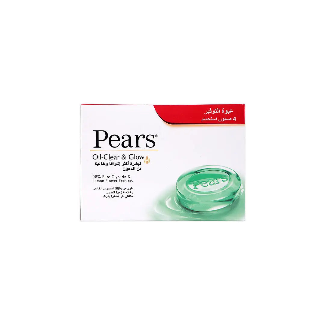 Pears Oil-Clear & Glow Bar 125gm-Value Pack 4pcs