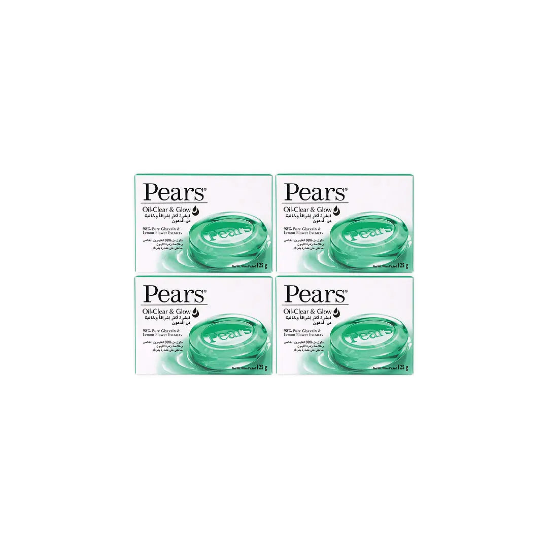 Pears Oil-Clear & Glow Bar 125gm-Value Pack 4pcs