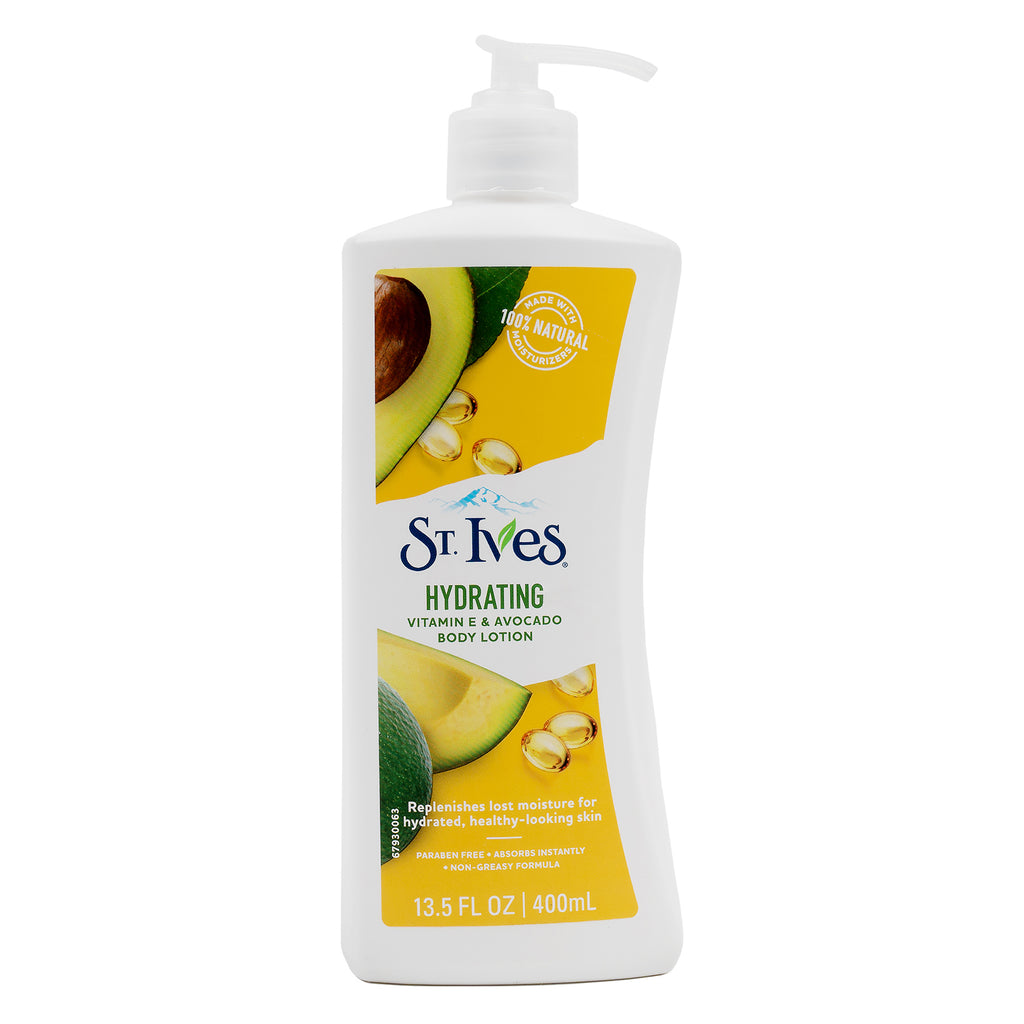 St.Ives Hydrating Body Lotion 400ml-Vitamin E & Avocado