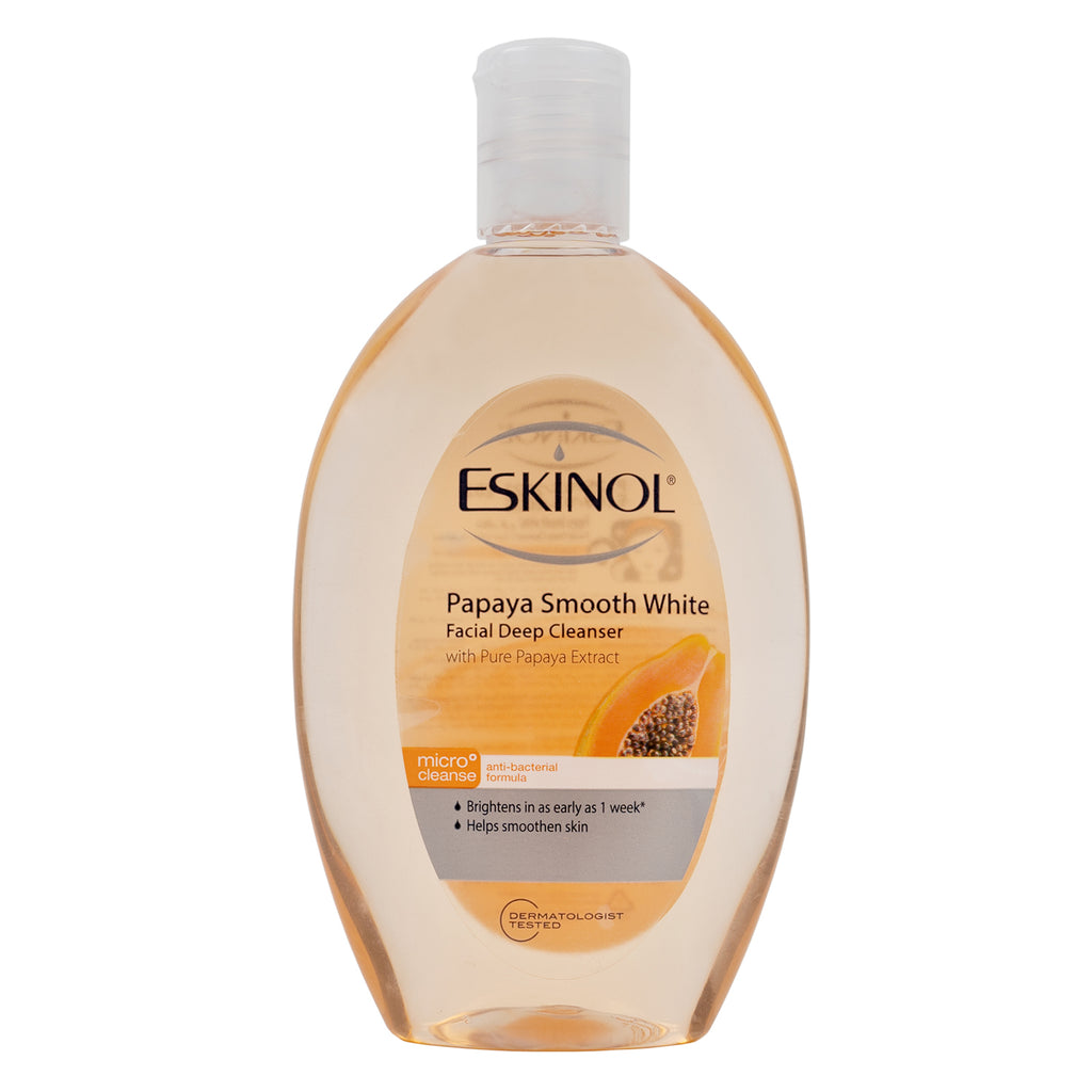 Eskinol Smooth White Facial Deep Cleanser 225ml-Papaya