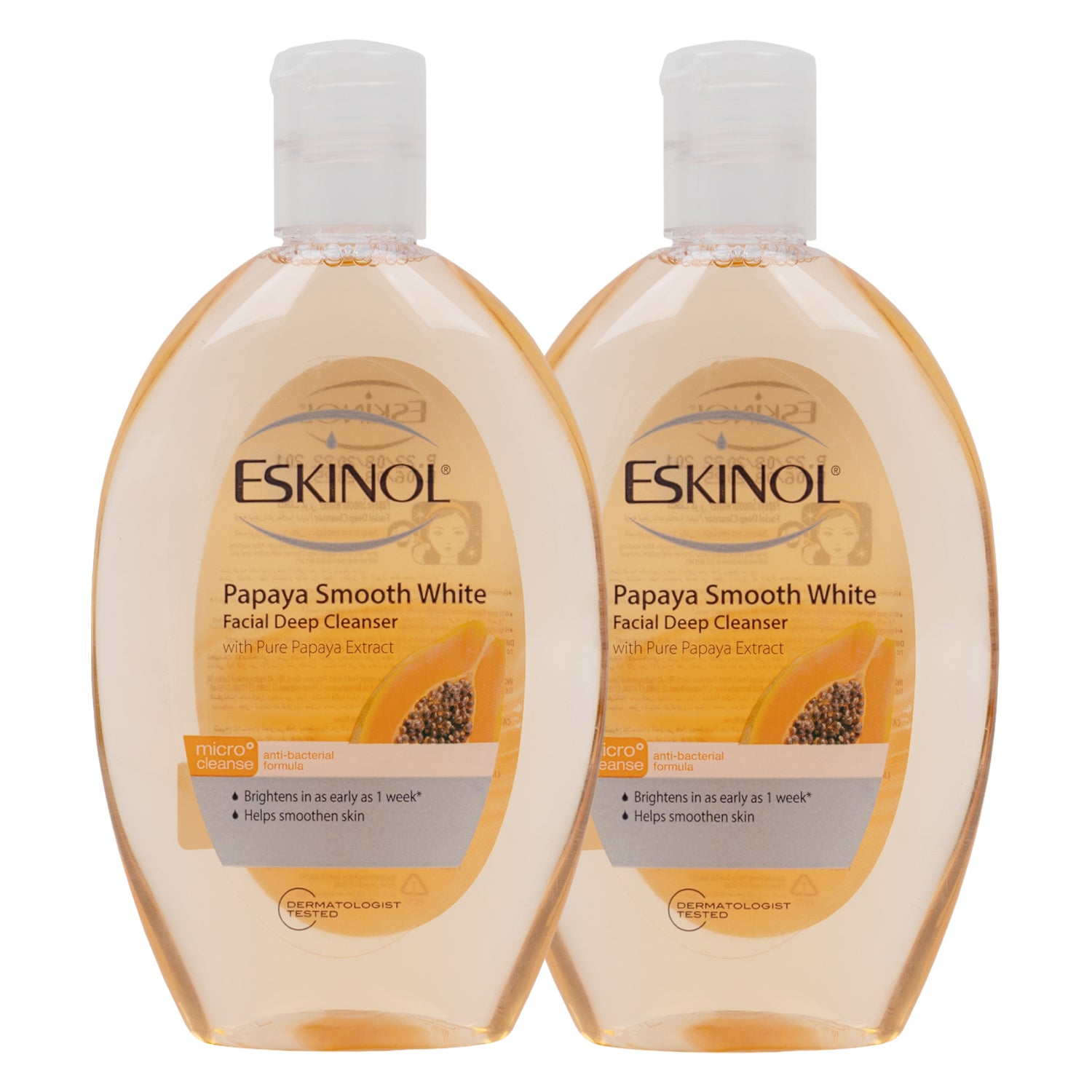 Eskinol Smooth White Facial DeepCleanser225ml-Papaya1+1Offer