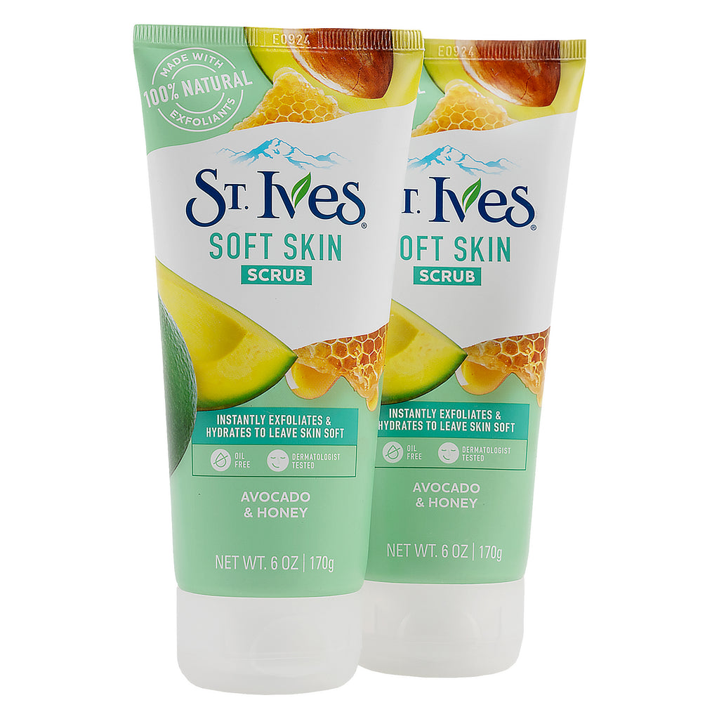 St.Ives Soft Skin Scrub 170g-Avocado & Honey 1+1 Offer