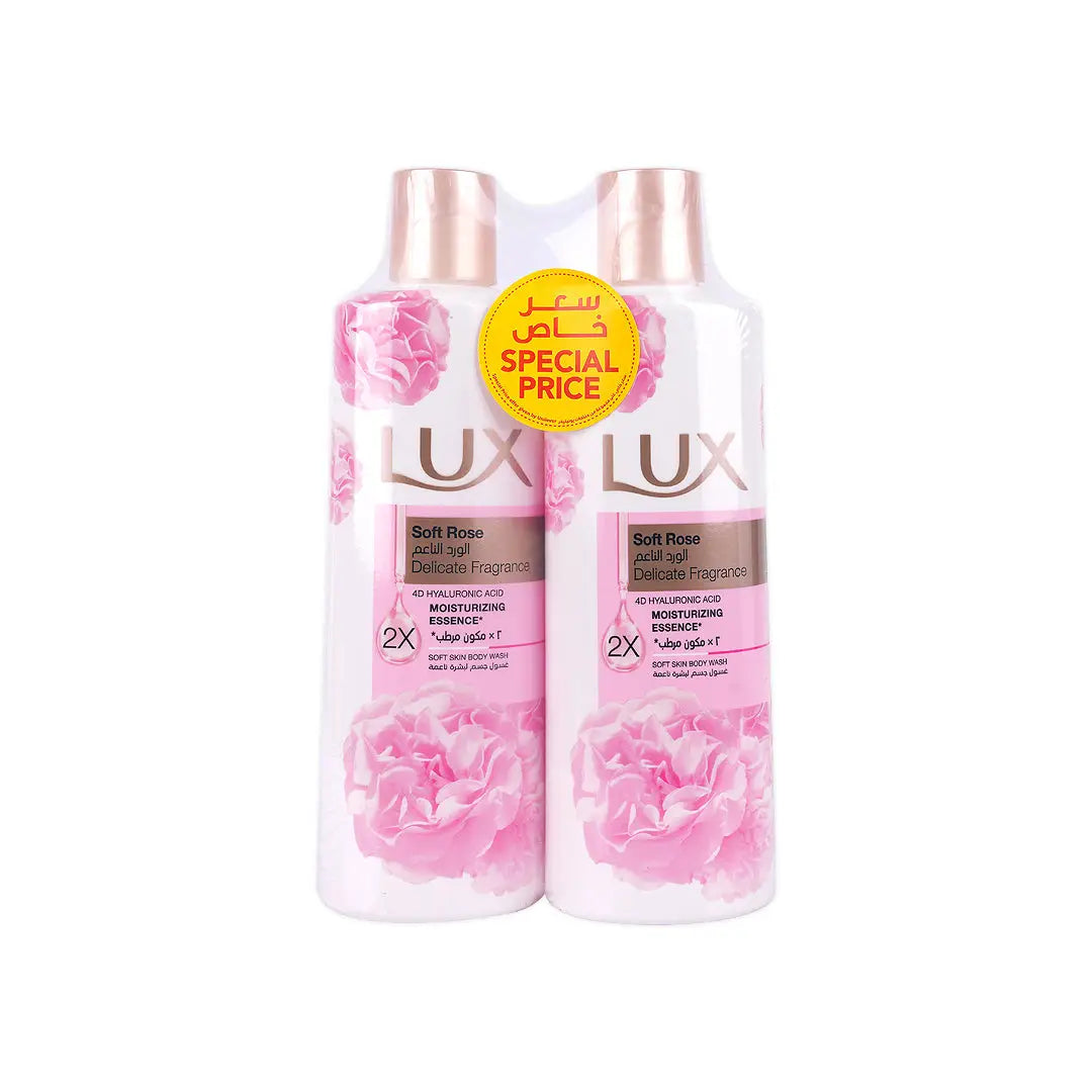 51898-Lux Soft Rose Body Wash 2X250ml 10% Off