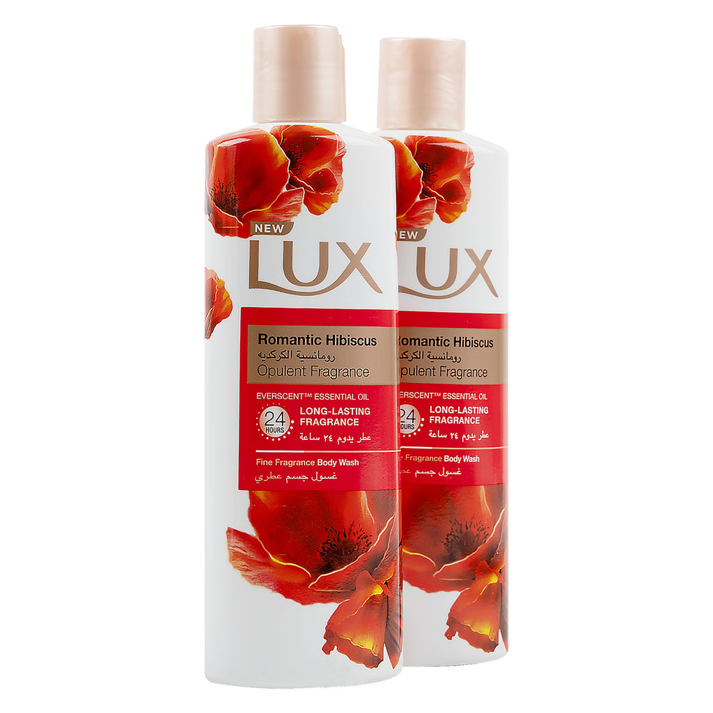 Lux Romantic Hibiscus Body Wash 2X250ml 10% Off