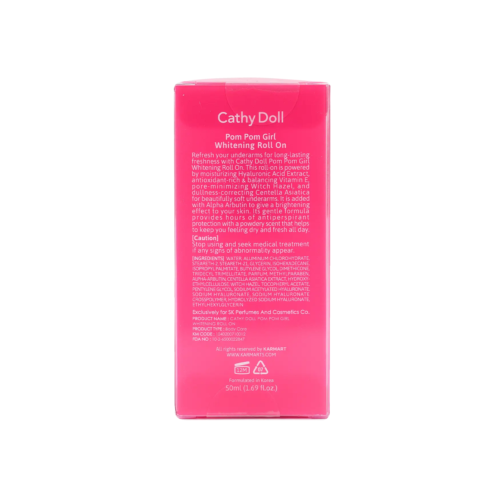 Cathy Doll Pom Pom Girl Whitening Roll On 50ml SubB19