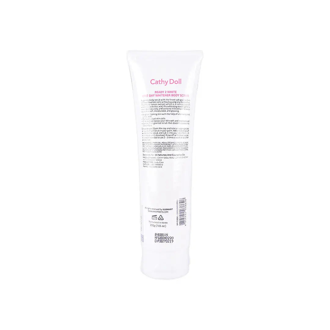 Cathy Doll Ready 2 White One Day Whitener Body Scrub 200g +1