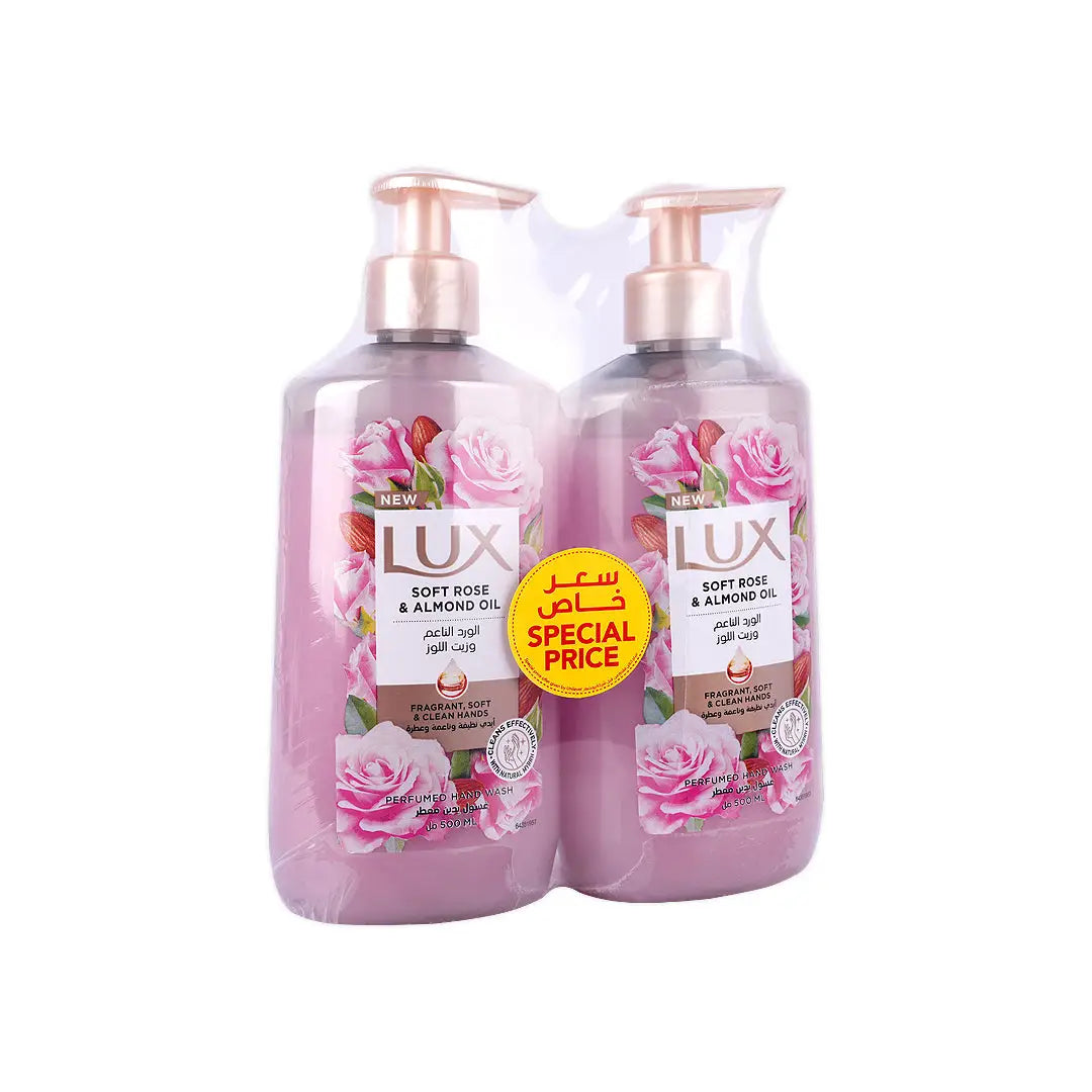 51937-Lux Soft Rose Perfumed Hand Soap 2X500ml 10% Off +2