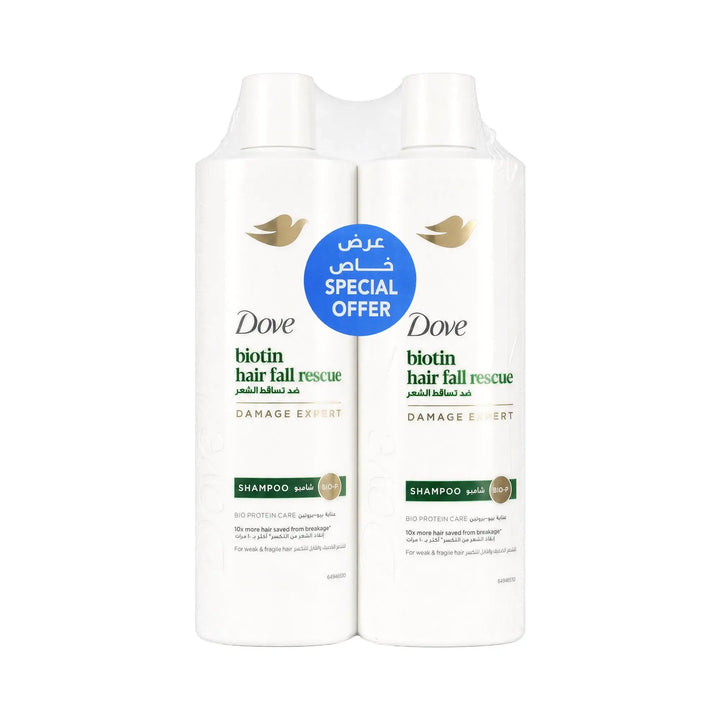 51949-Dove Hair Fall Rescue Shampoo 2X400ml15% Off +1
