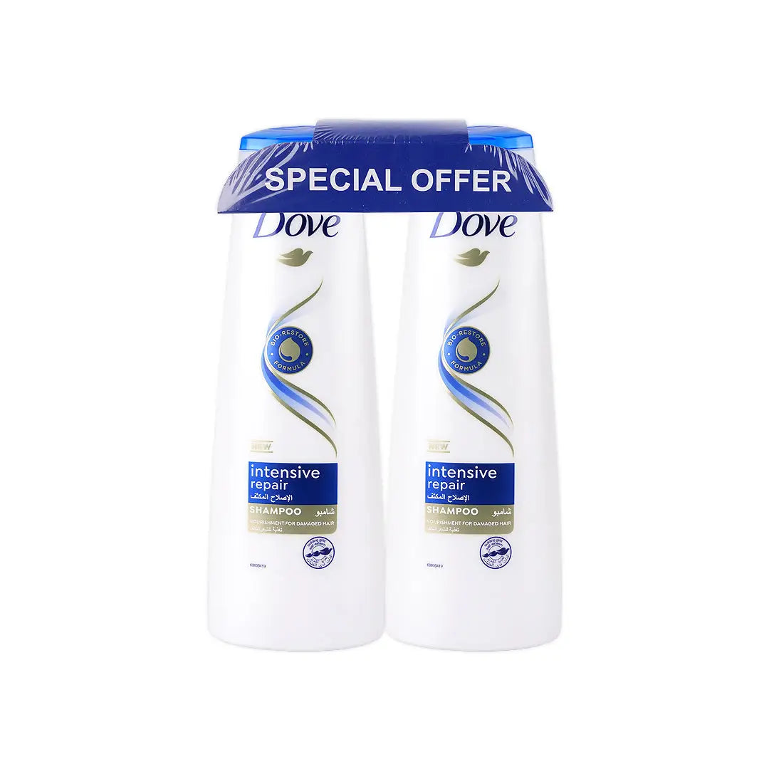 51959-Dove Intensive Repair Shampoo 2X400ml 15% Off
