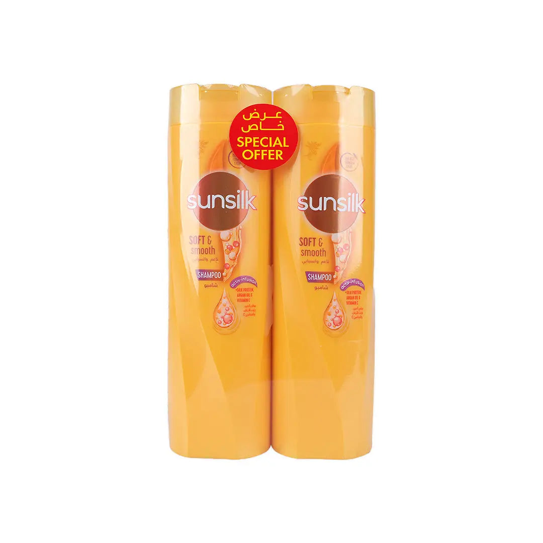 Sunsilk Soft & Smooth Shampoo 2X400ml 10% Off