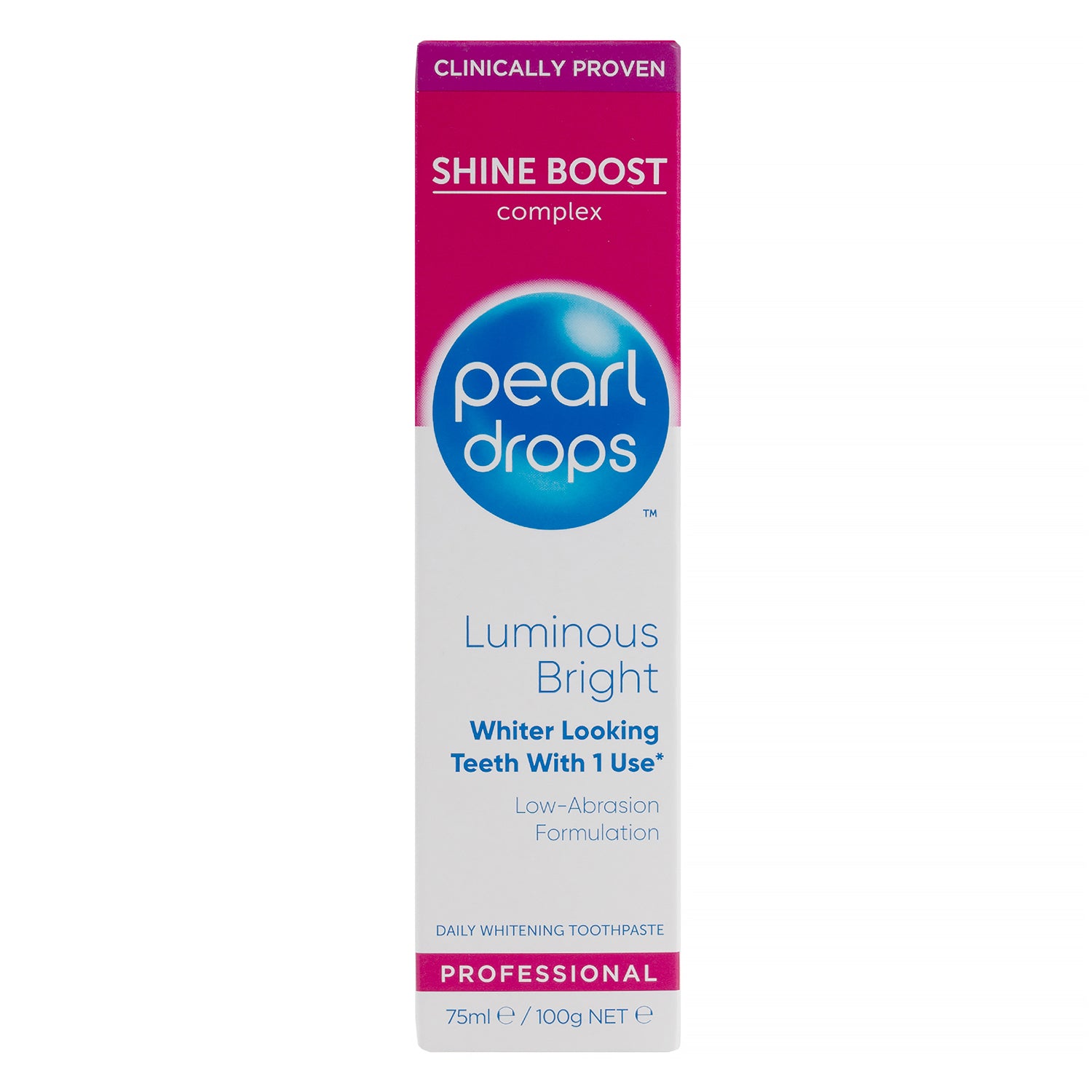 Pearl Drops Luminous Bright ToothPaste 75ml - Shine Boost