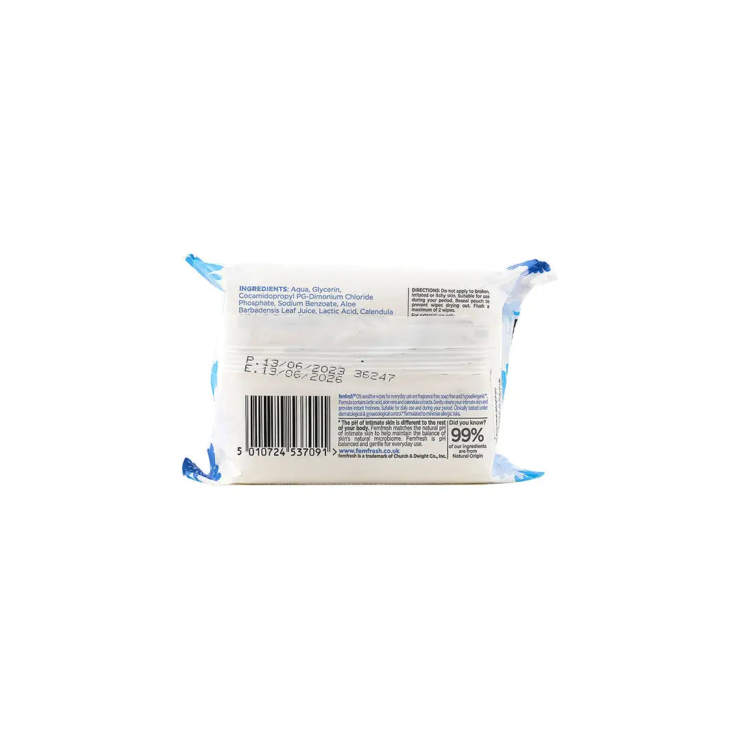51966-FemFresh 0% Sensitive Intimate 25 Wipes +1