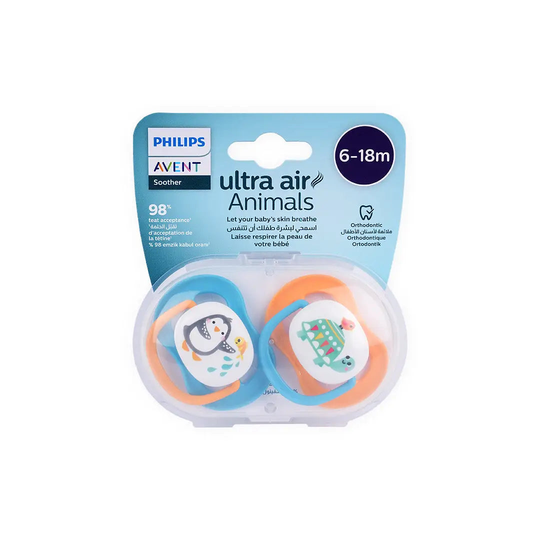 Avent Ultra Air Soother 6-18m 2Pcs-F080/12(PA246)