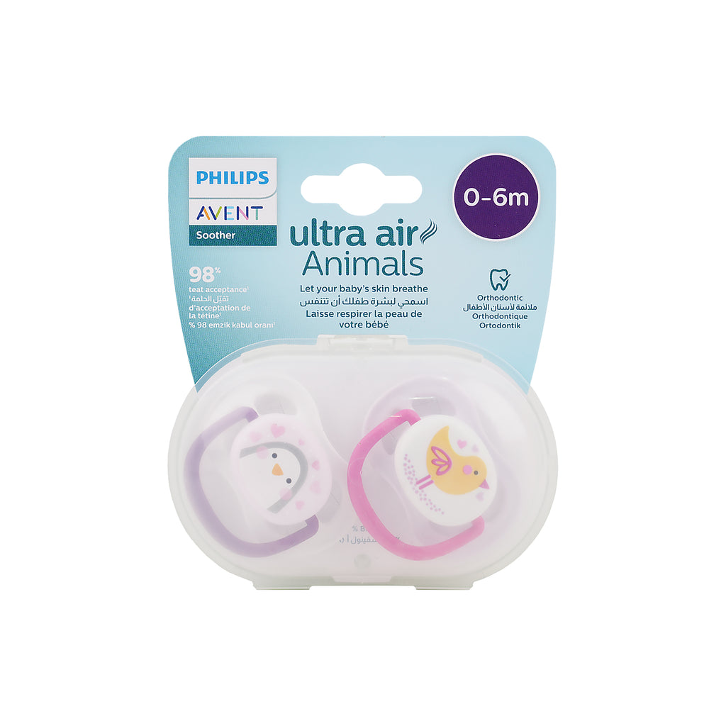 Avent Ultra Air Soother 0-6m 2Pcs-F080/11(PA244)