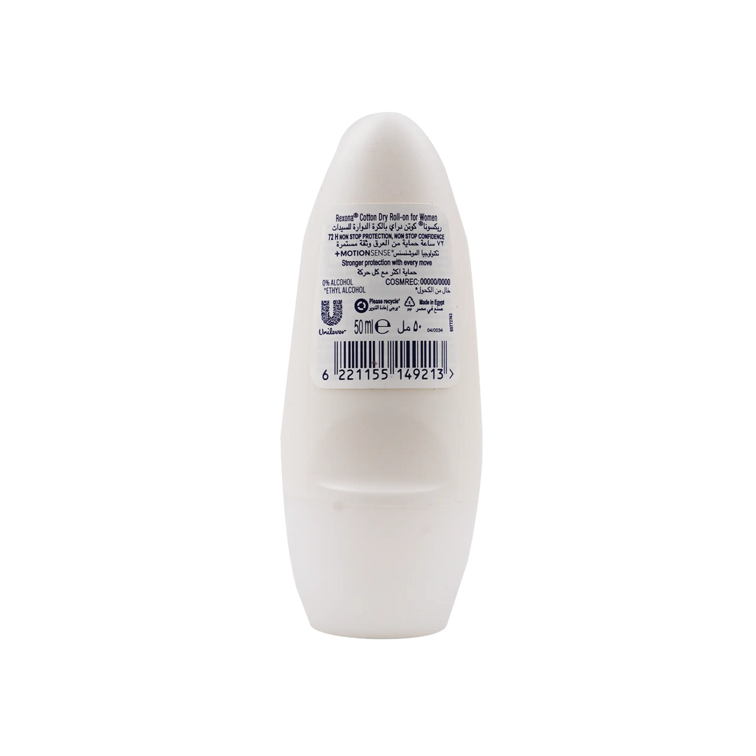 52016-Rexona Roll-On Cotton Dry 72h 50ml +1