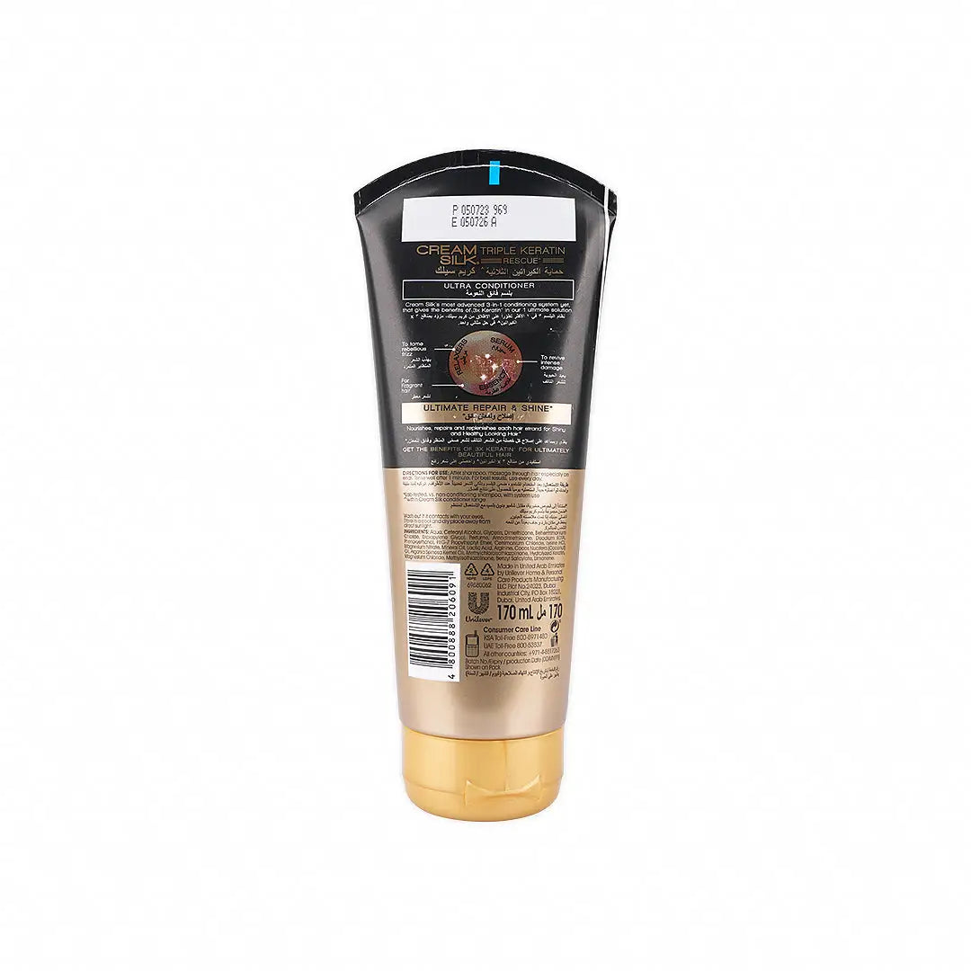 52034-Cream Silk TripleKeratin Ultra Conditioner170ml-Repair&amp;Shine +1