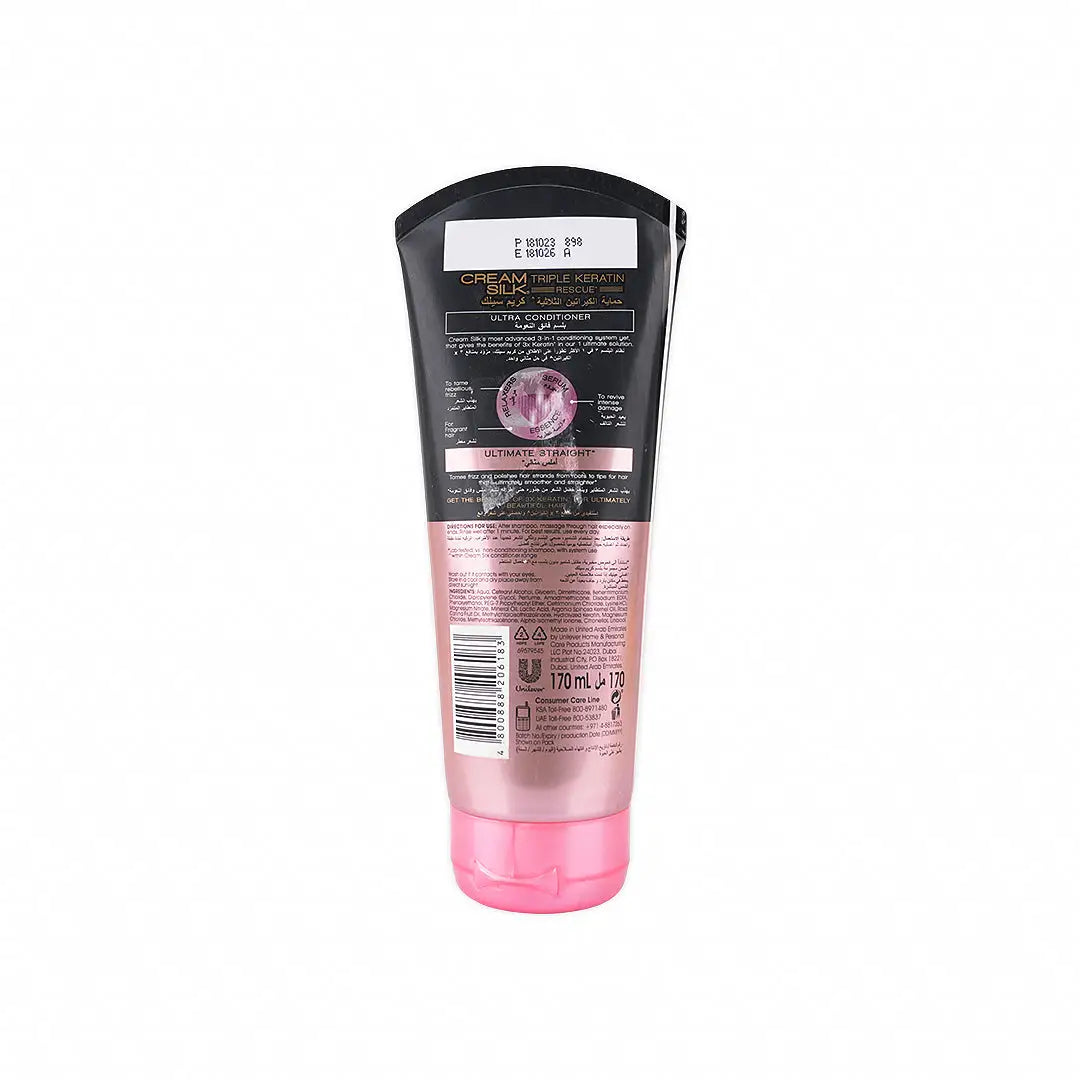 52035-Cream Silk Triple Keratin Ultra Conditioner170ml - Straight +1