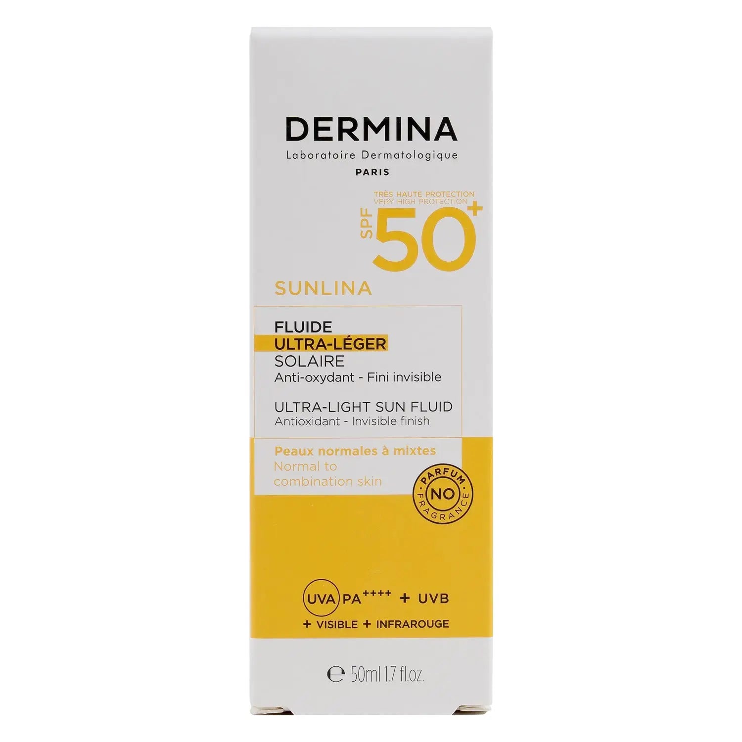 Dermina Sunlina Ultra-Light Sun Fluid Spf50+ 50ml
