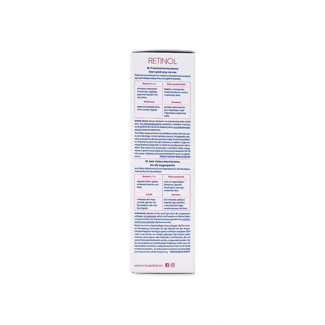 Novaclear Retinol Night Eye Cream 15ml