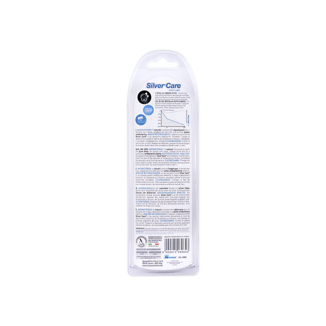 silver care one carbon tooth brush extra soft 6964