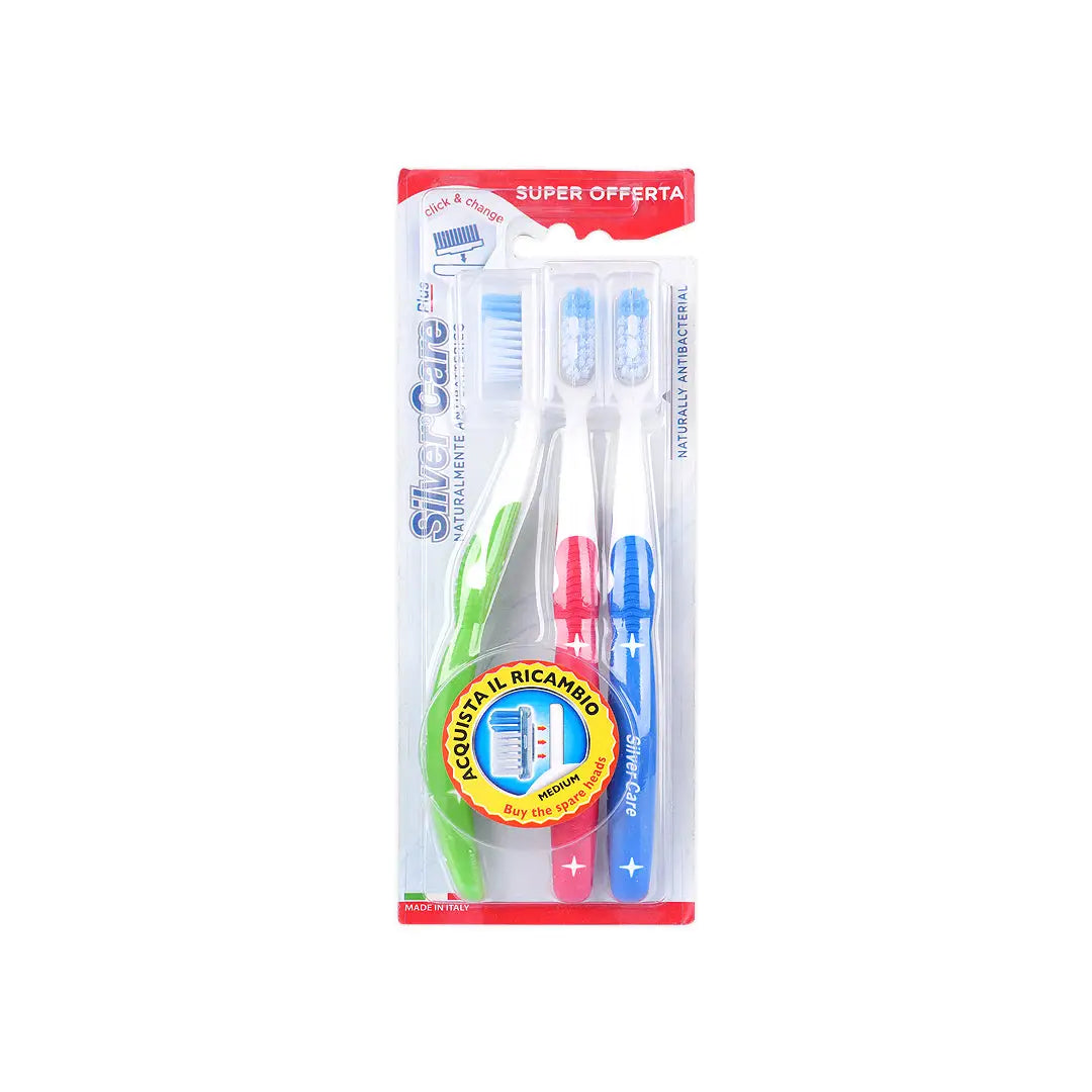 Silver Care Plus Tooth Brush 3Pcs Medium - 3337