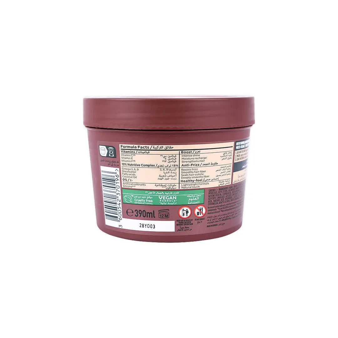 52067-Garnier Smoothing Hair Food Mask 390ml-Coconut +2