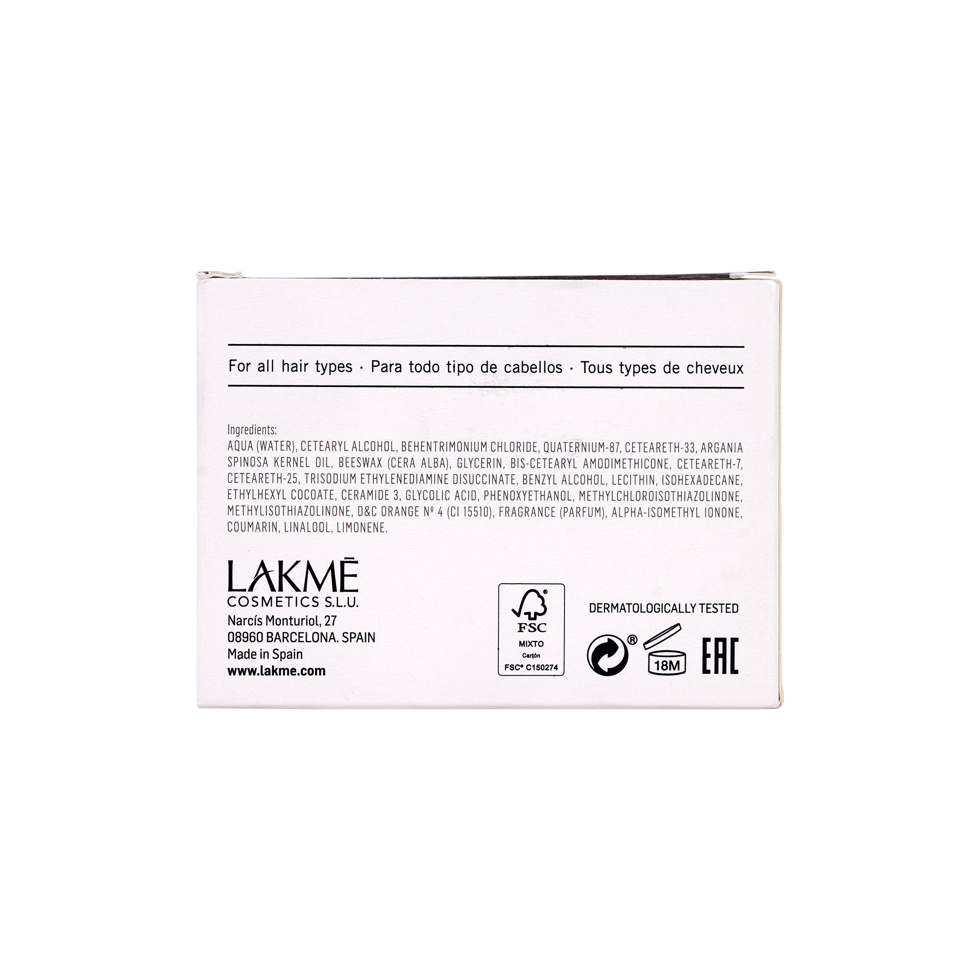 52071-Lakme K.Therapy Bio Argan Hydrating Mask 250ml +7