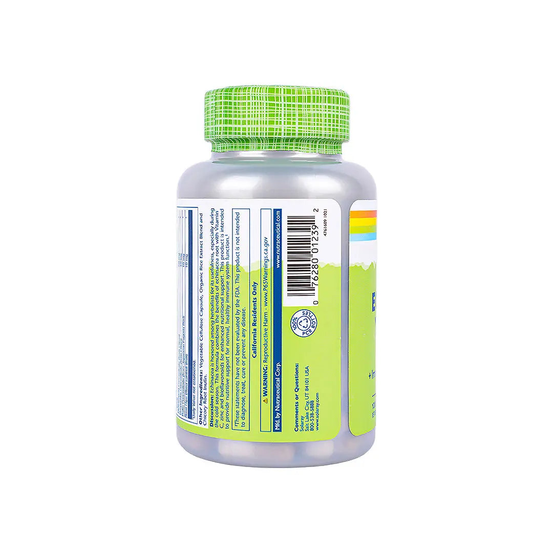 52085-Solaray Echinacea Vit-C & Zinc 850mg 100 Vegcaps +1