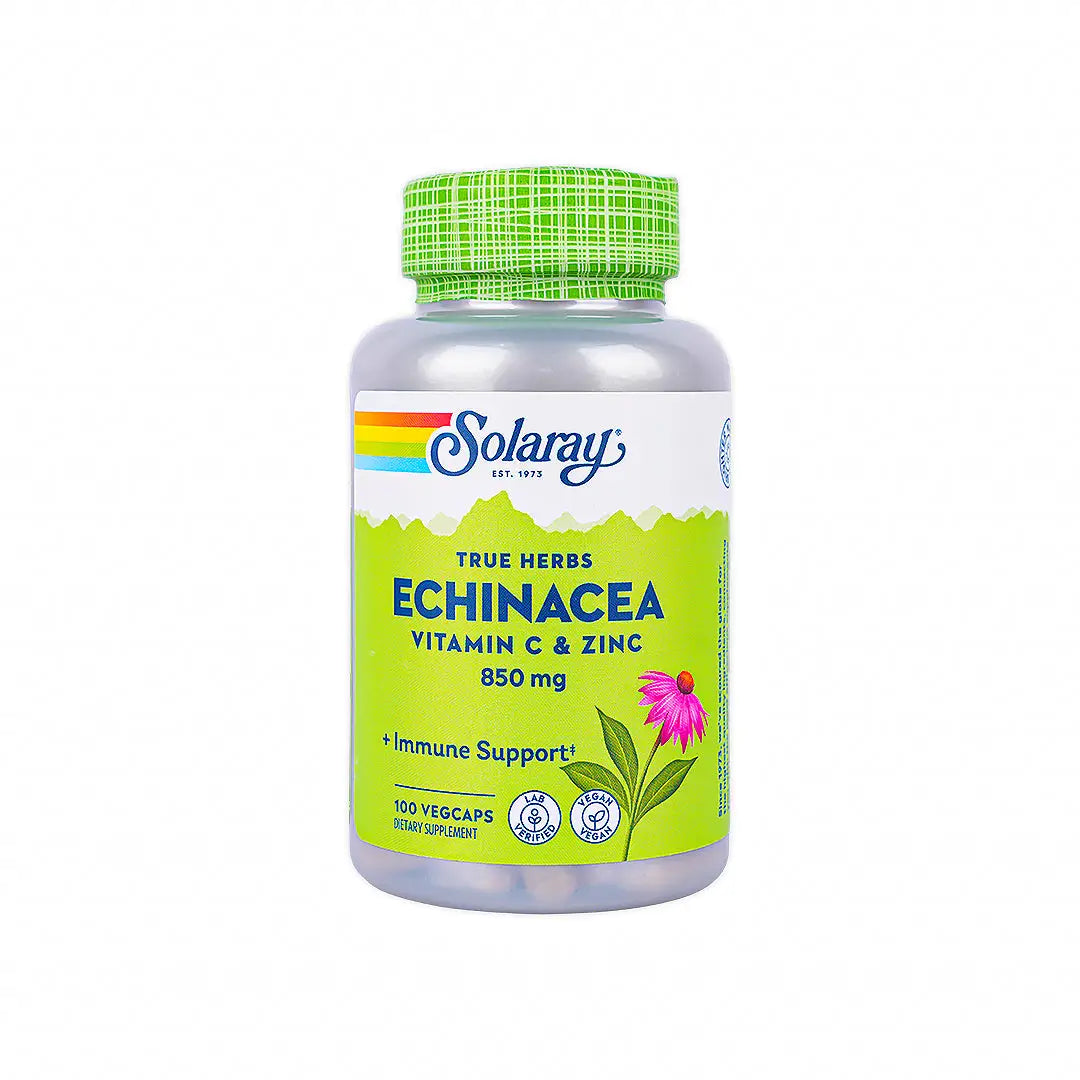 52085-Solaray Echinacea Vit-C & Zinc 850mg 100 Vegcaps